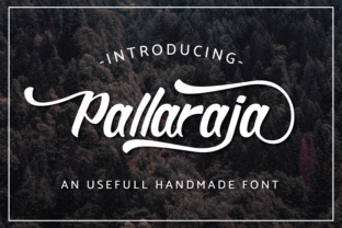Pallaraja Display Font: A Romantic Script for Handmade Products